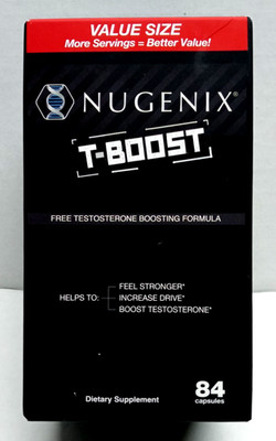 Nugenix T-Boost Free Testosterone Boost Formula for Men 84 Capsules 05/2027 NEW