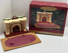 Hallmark The Bearingers Flickering Light Fireplace Christmas Table Top Display