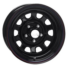 15x7 Allied 51 Series Daytona Black Steel Wheels 5x5.5 -6mm Set Of 4 15x7 Allied 51 Series Daytona Black Steel Wheels 5x5.5 -6mm Set Of 4