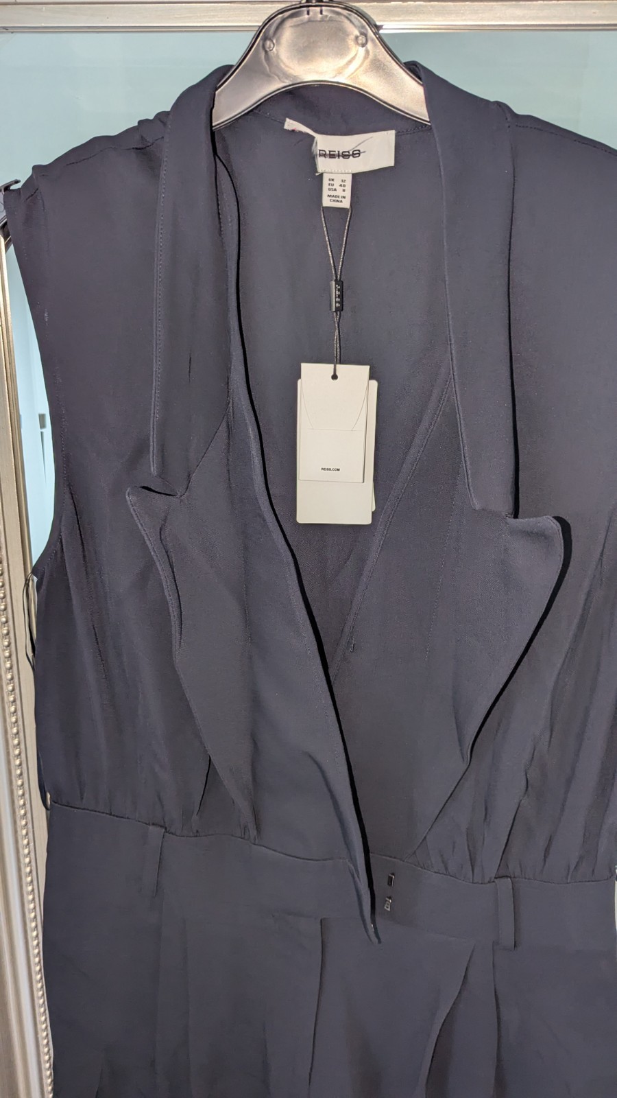 REISS SARA navy jumpsuit Size 12 BNWT RRP £320 image 9