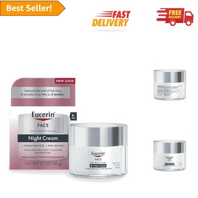 Q10 Pro-Retinol Night Cream for Sensitive Skin - 1.7 Oz Anti-Aging Treatment