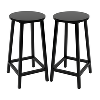 2Er Set Barhocker BarstüHle KüChenstüHle 65Cm Hoch Farbe: Schwarz + Mattschwarz