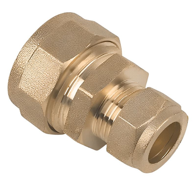 15mm x 8mm Brass Compression Reducing Coupling - FREE Next-Day Delivery