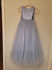 Ekids Bridal Heart Cutout Sequins Tulle Formal Pageant Dress Size 12