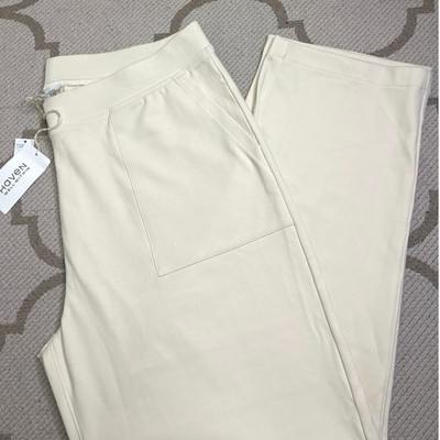 Haven Well Within Cream Pull On Straight Leg Pants XL MSRP $88 NWT