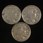 1937 Buffalo Nickel  PDS 3 Coin Set. #JRRC-17