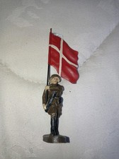 Portabandiera Scandinava-soldatino pasta ELASTOLIN bandiera in latta non LINEOL 