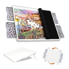 1500 Pieces 2-in-1 Tilting  Rotating Puzzle Board with Drawers and Cover,