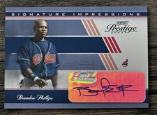 BRANDON PHILLIPS 2003 Prestige Playoff Signatures Blue Auto /25 Rc