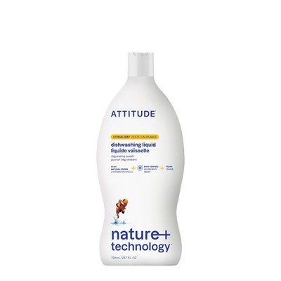 ATTITUDE Dish Soap, EWG Verified, Plant-Based & Vegan Dishwashing Liquid, Nat...