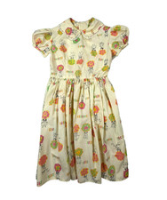 Vintage 1950's Girl's Handmade Floral Dress
