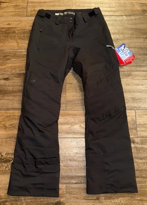 Womens M MEDIUM REGULAR HELLY HANSEN ALPINE Insulated Ski Pant BLACK SNOW WINTER - Image 1 of 4