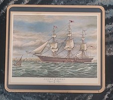 PIMPERNEL Nautical Sailboats Clipper Ship Cork Back