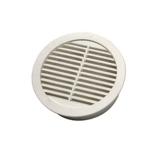 3 In. Resin Circular Mini Wall Louver Soffit Vent In White (4-Pack)