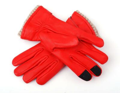Women Genuine Sheep Leather Winter Dress Driving Riding Texting Gloves 