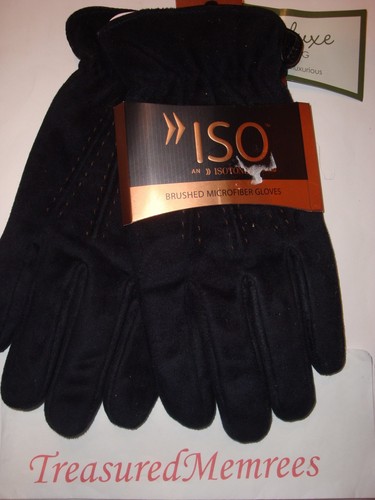 Isotoner angeraute Mikrofaserhandschuhe mit Microluxe Futter ~ Größe Large ~ Neu mit Etikett - Bild 3 von 7