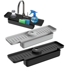 Kitchen Sink Silicone Mat Splash Guard with Drain Basket