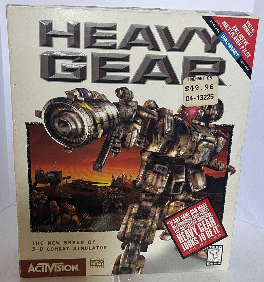 Heavy Gear PC CD-ROM Big Box Game with Manuals Inserts