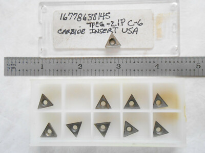NEW 10PCS. INTERSTATE USA TPEG 2.1P , C-6 STEEL GRADE  INDEXABLE CARBIDE INSERTS
