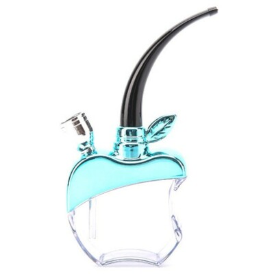 Double Circulation Water Tobacco Apple Smoking Pipe (Blue) With Pouch