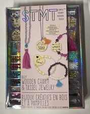 STMT DIY Wooden charm  Tassel Jewelry Art  Craft Kit by Horizon Group USA