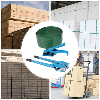 Pallet Packaging Strapping Banding Kit Tensioner Tool Sealer w/ Packing Belt