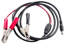 5ft or 12ft Power Cable 2.1mm DC Jack 12V with Battery Alligator Clips