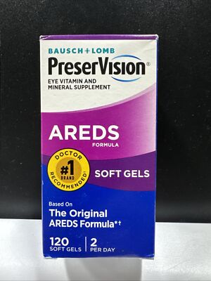 1x Authentic PreserVision AREDS Eye Vitamin & Mineral Sup 120 Softgels Exp02/25