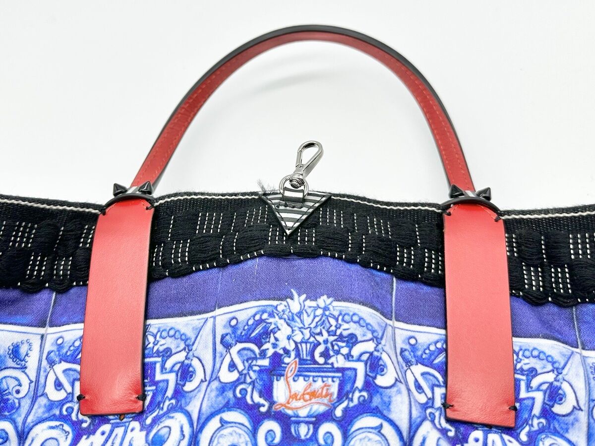 Christian Louboutin 3195183 Portugalcaba Black Fabric Tote Christian Louboutin 3195183 Portugalcaba Black Fabric Tote