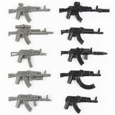 BrickTactical Tactical AK Rifle SWAT Weapon Pack Military Minifig Compatible