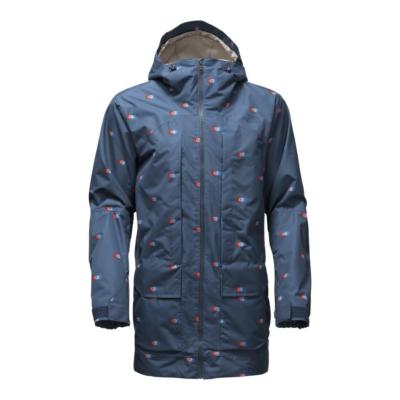 NEW Mens The North Face Tight Ship Hooded Jacket Shady Blue Double Vision Print
