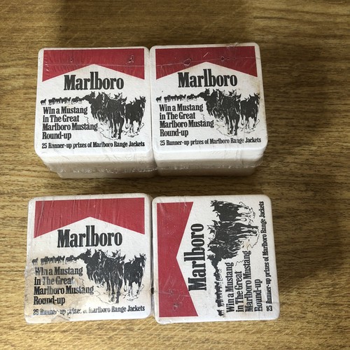 Huge Bundle Of Beermat Coasters Marlboro Win A Mustang 1981 - Over 200 Beermats - Picture 3 of 11