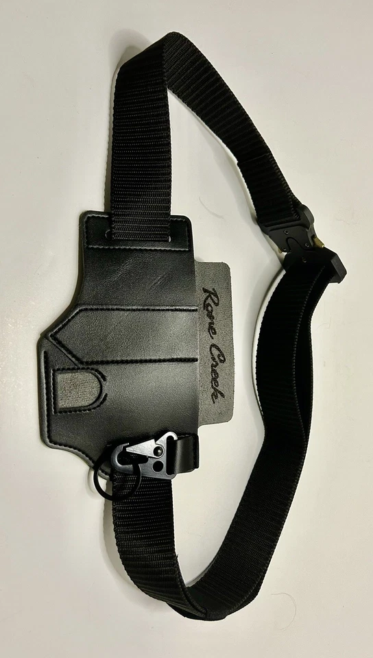 Funda/portador de bolsa multiherramienta de cuero negro con funda de nailon Foto 4 de 4