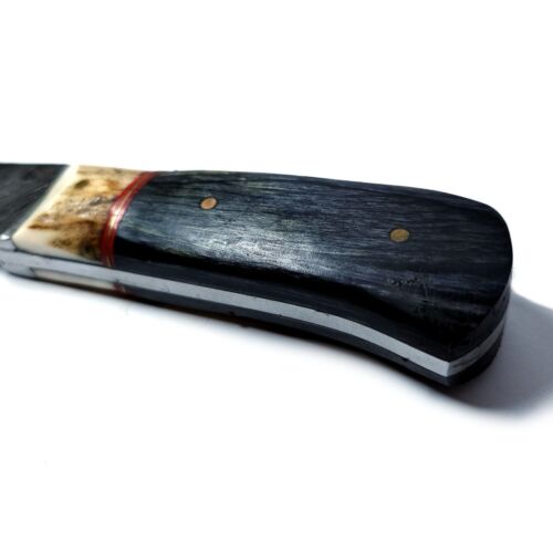 Taschenmesser-Jagdmesser holz horn griff - 150 Damast Lagen - Schmiedearbeit HSW - Bild 7 von 7