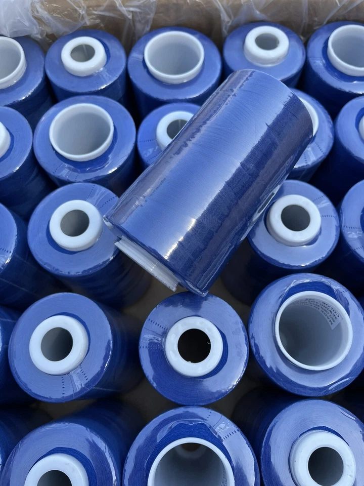 50 Big Spools Blue Lapis Multi Purpose Serger Sewing Machine Threads T27 Quality - Image 4 of 4