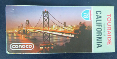 1978 California road map Conoco oil  gas 