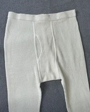 VINTAGE JE Morgan Long Johns Pants Mens Large Cream Thermal Base Layer  USA