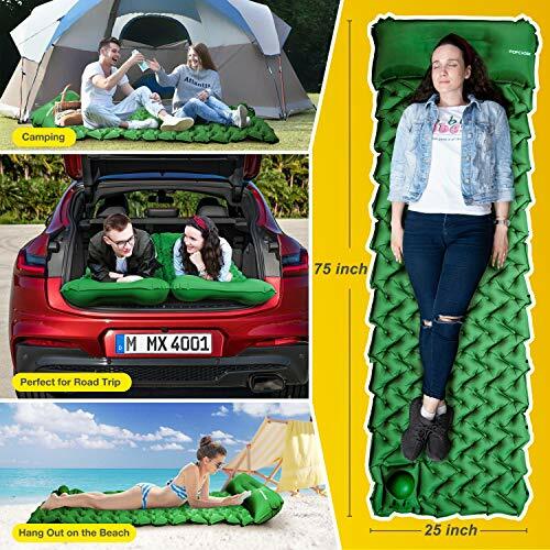 Camping Sleeping Pad Mat Popchose With Air Pillow Foot Press Compact