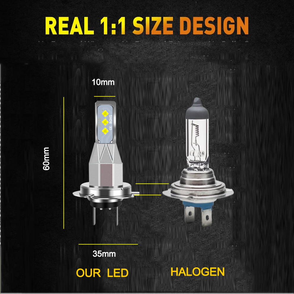 2 x H7 LED Headlight Globes Hi/Low Beam Bulb 50w For Hyundai i20 2014
