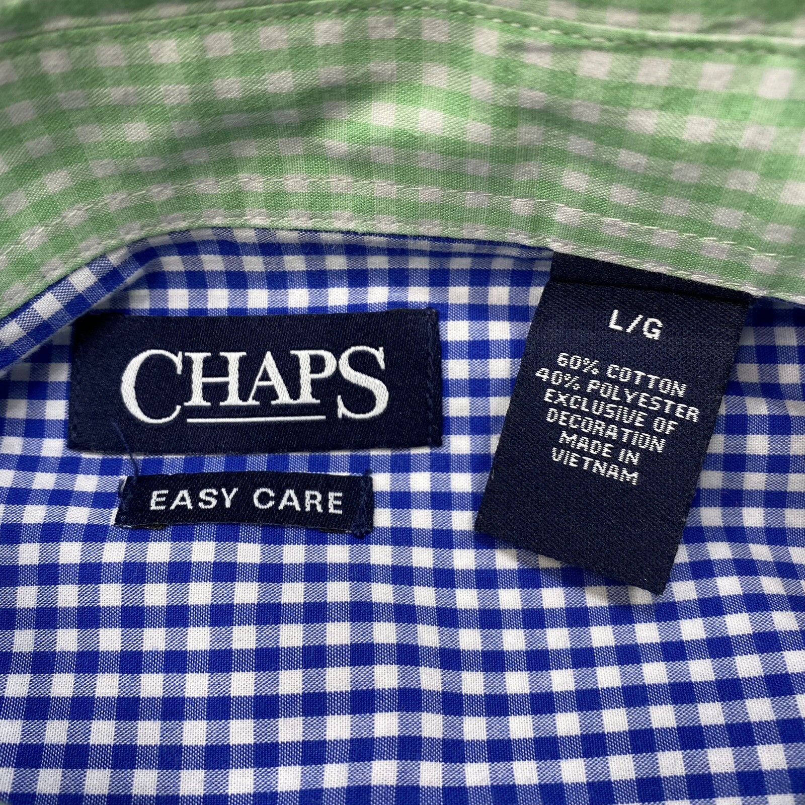 CHAPS Easy Care Button down Lightweight Check Mul… - image 5