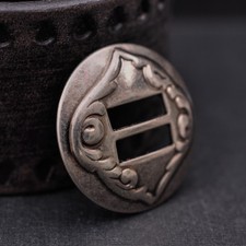 5X Western Antique Silver Saddles Bridles Leathercraft Slotted Conchos 1-1/4"