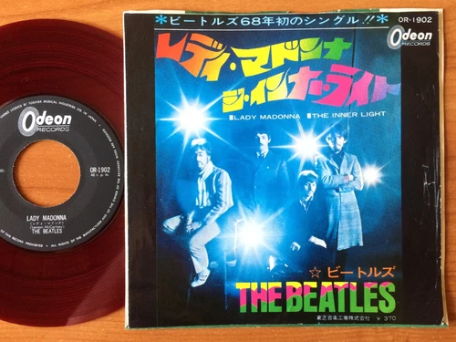 The Beatles "LADY MADONNA" RED WAX 45 7" JAPAN 1st PRESS ORIGINAL ODEON OR-1902