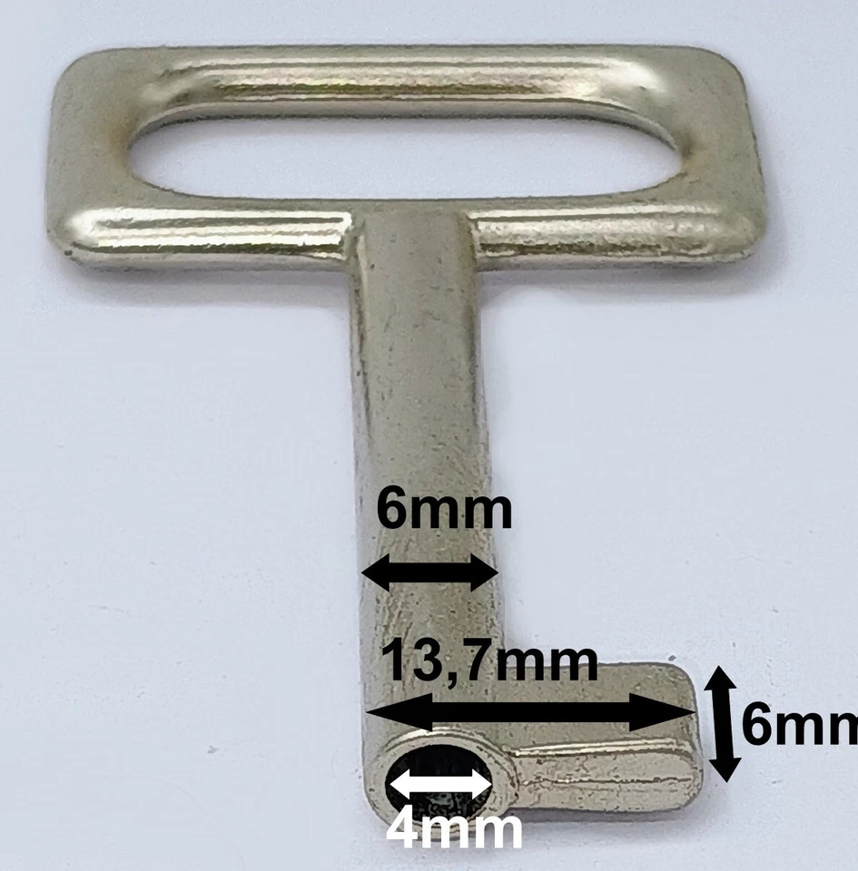 2x Schrankschlüssel f. Drehstangenschloss Möbelschloss Schrankschloss Huwil - Bild 3 von 3