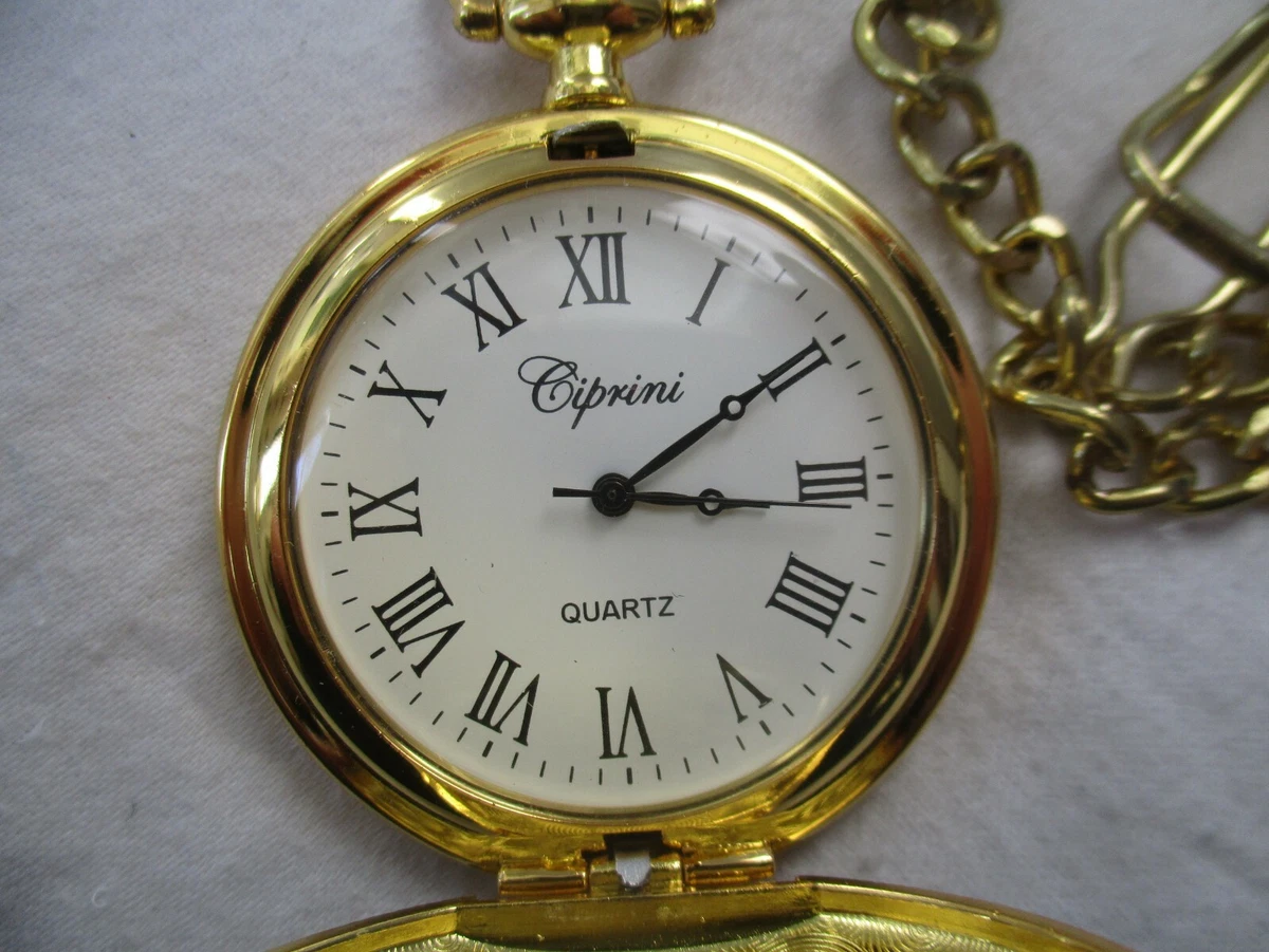 Ciprini quartz pocket watch clearance