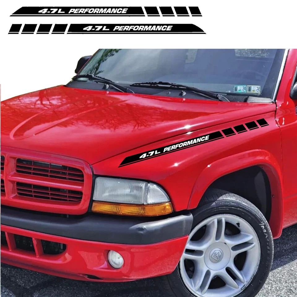4.7L PERFORMANCE Hood decal emblem for Dodge Dakota Durango for Jeep Cherokee x2 - Image 3 of 4