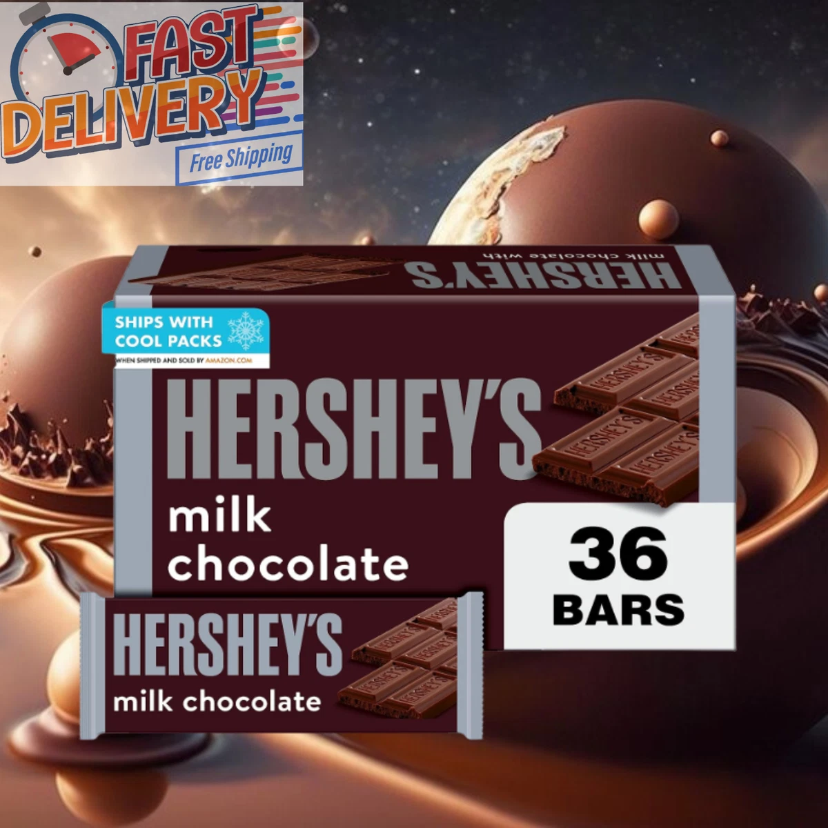 36 DELICIOUS Hershey s Milk Chocolate Individually Wrapped Candy