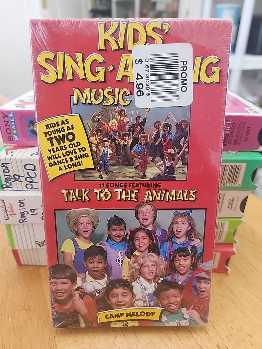 New Sealed Kids Sing-a-Long VHS 1989 Tape Music Video Talk New Sealed Kids Sing-a-Long VHS 1989 Tape Music Video Talk