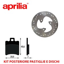 KIT DISCO FRENO E PASTIGLIE POSTERIORE APRILIA LEONARDO 150 1997 1998