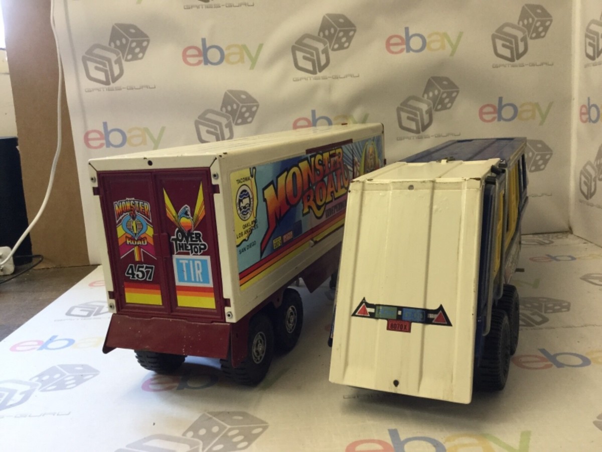 Camion Porte-Voitures Tonka Gozan Spain - Tôle Ancienne Jouet Vintage