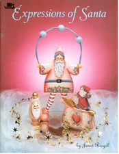 Expressions of Santa Christmas Acrylic Decorative Painting Book Janet Riegel